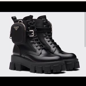 Prada monolith short combat boots. Size 39.